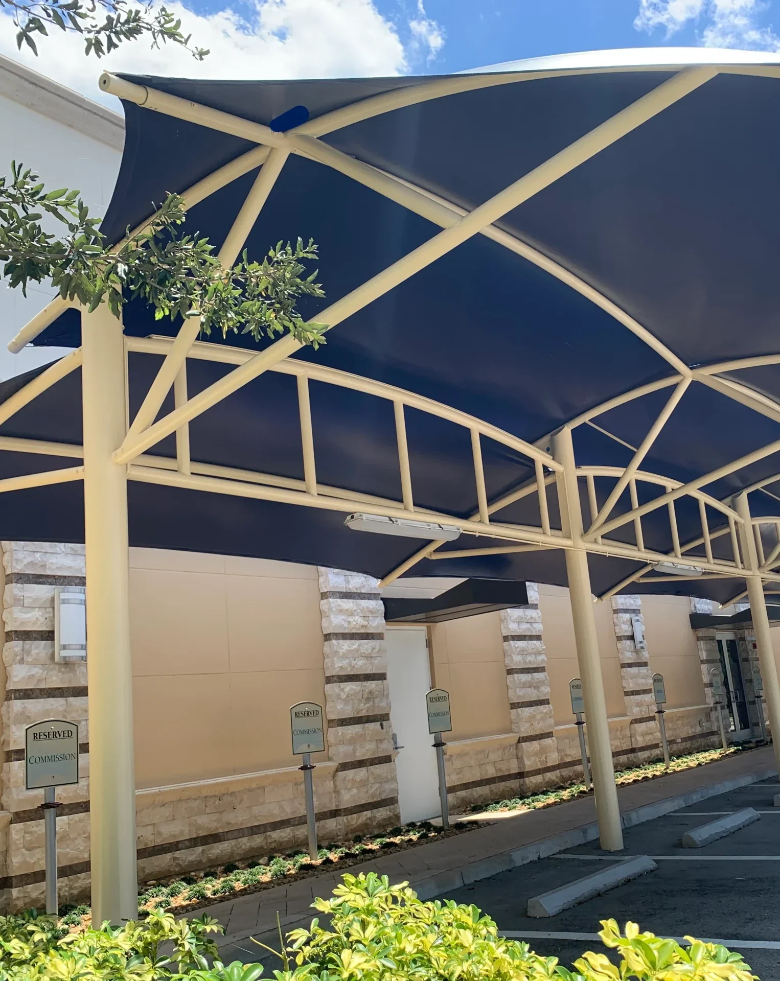 shade Structure over a parking lot